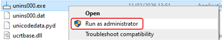 unins000-exe-run-as-administrator