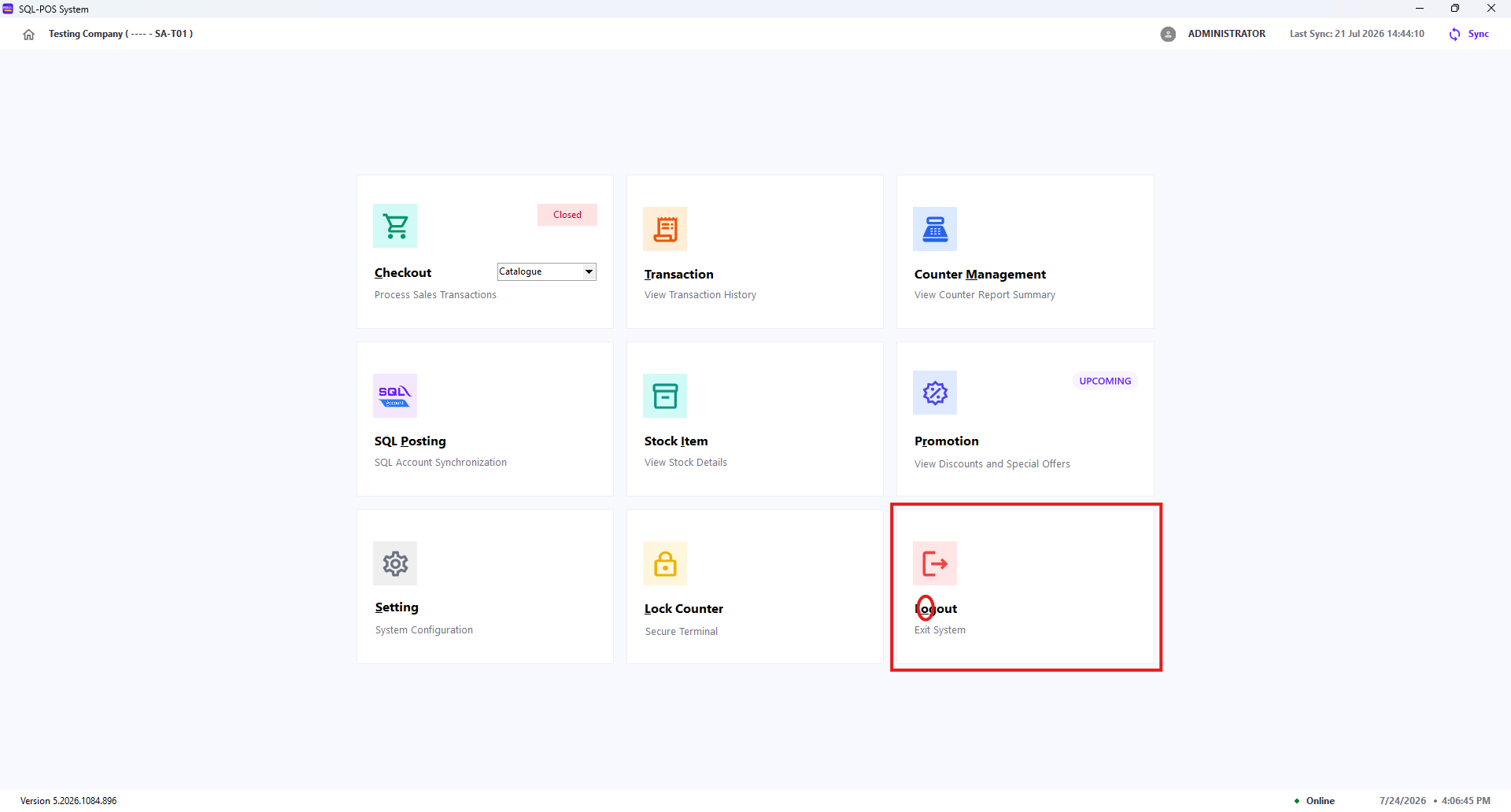 Logout overview
