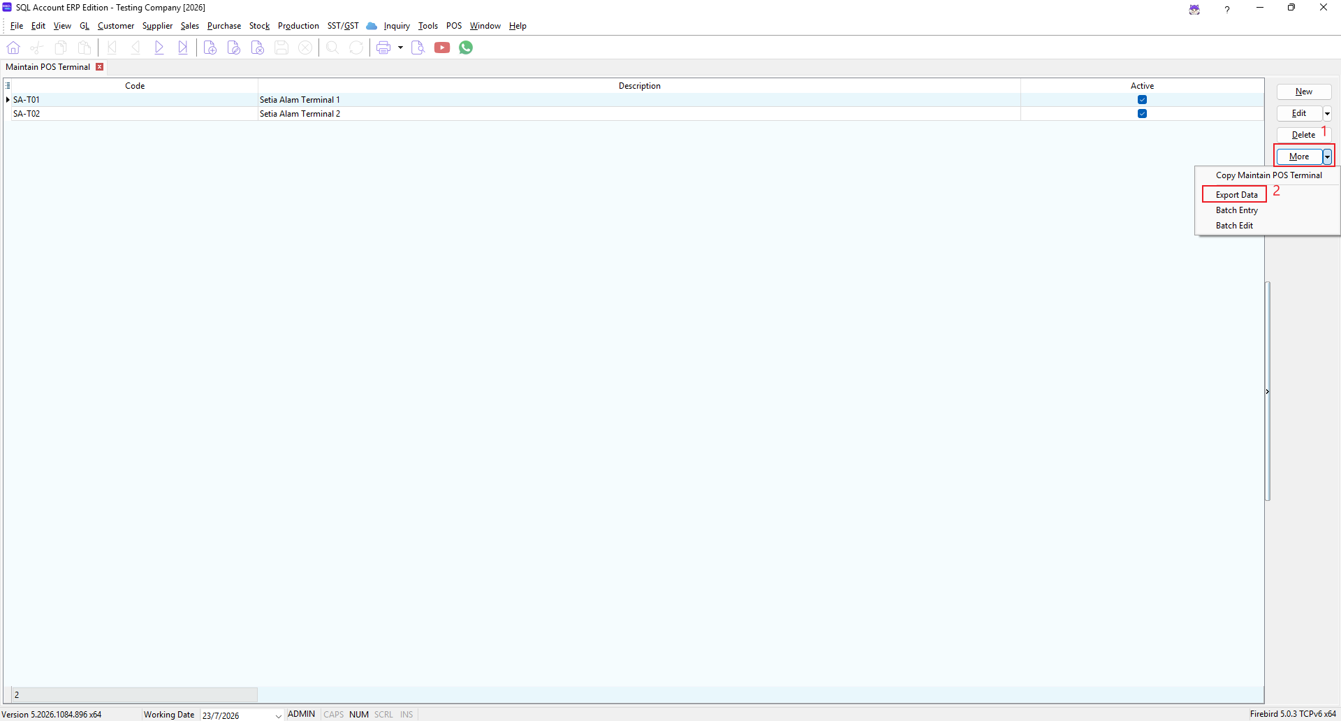 Open Export Data