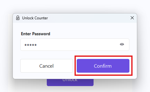Unlock confirmation